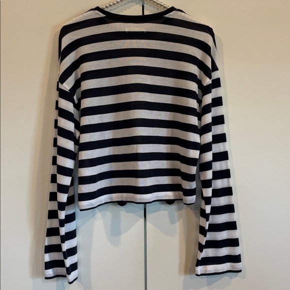 Madewell Striped Long Sleeve Crew Neck Pullover Sweater Top Small - Picture 9 of 13